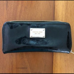 Michael Kors Black Patent Leather Wallet